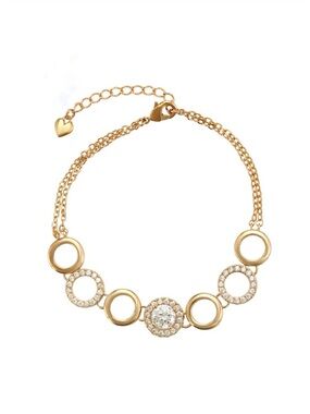 Circle Bracelet | Real CZ Stone | 18k Gold Plated Jewelry